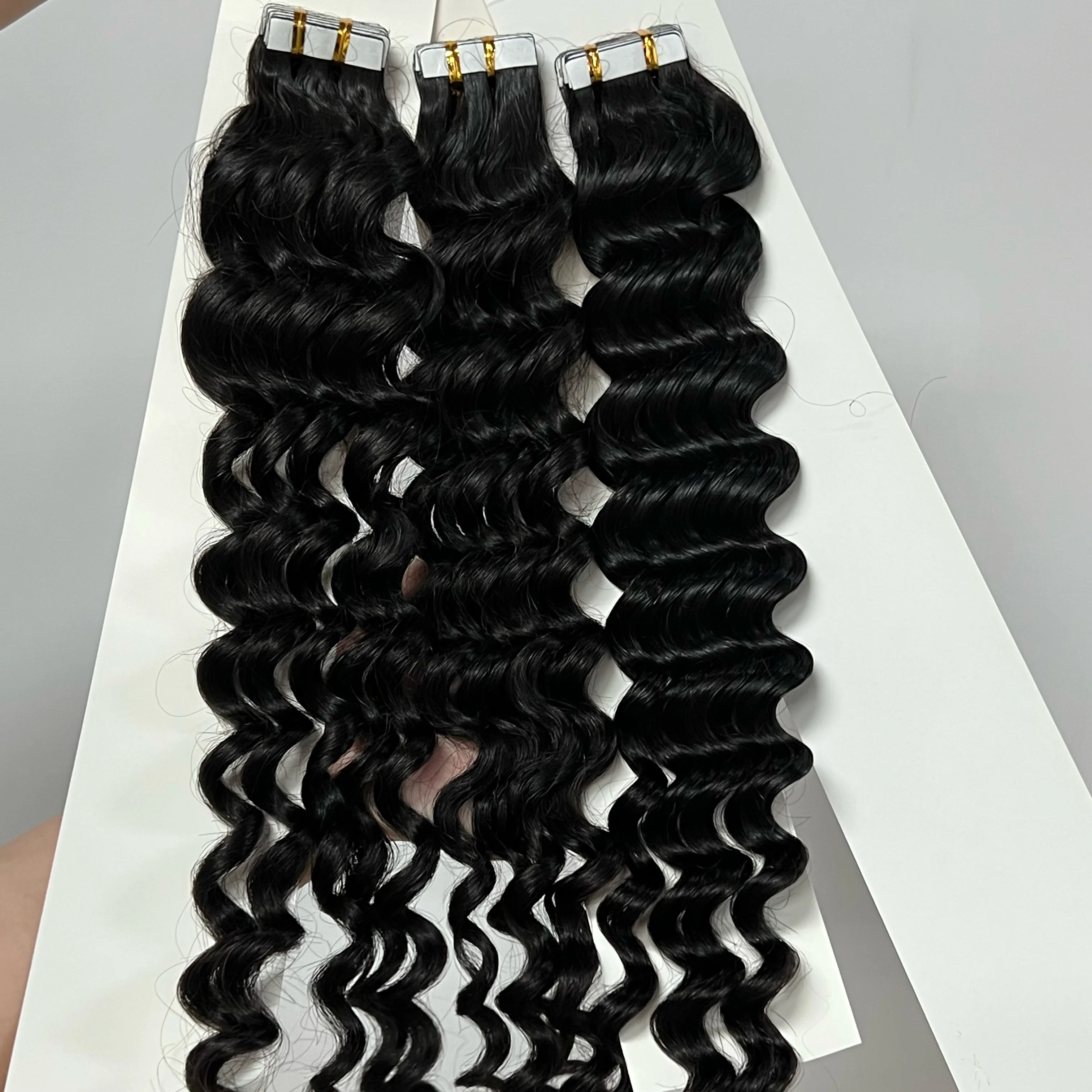 Wholesale 100% Virgin Remy Human Extention Hair Real Human Hair Tape Hair Extensions