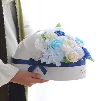 New Lovely Baby Cradle Flower Box Gifts Packaging Bag Basket For Newborn Party Birthday Christmas Festivals