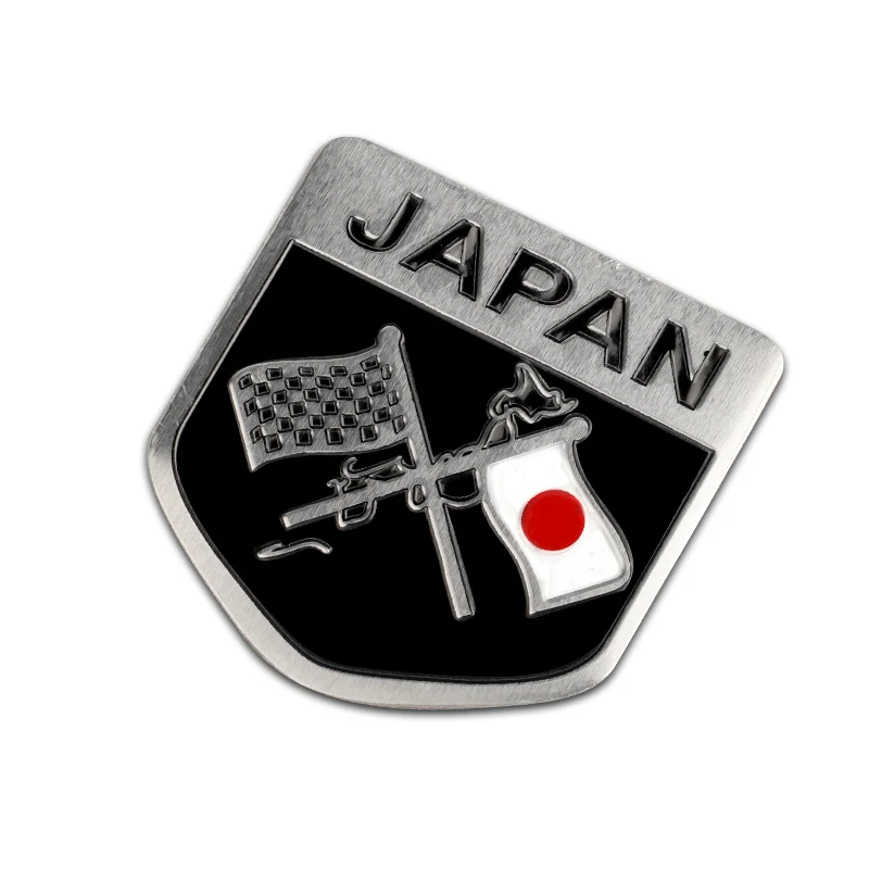 Many Nation flag metal car stickers on stock cheap price aluminum emblem Nation Flag Metal Car Stickers Aluminum Emblem