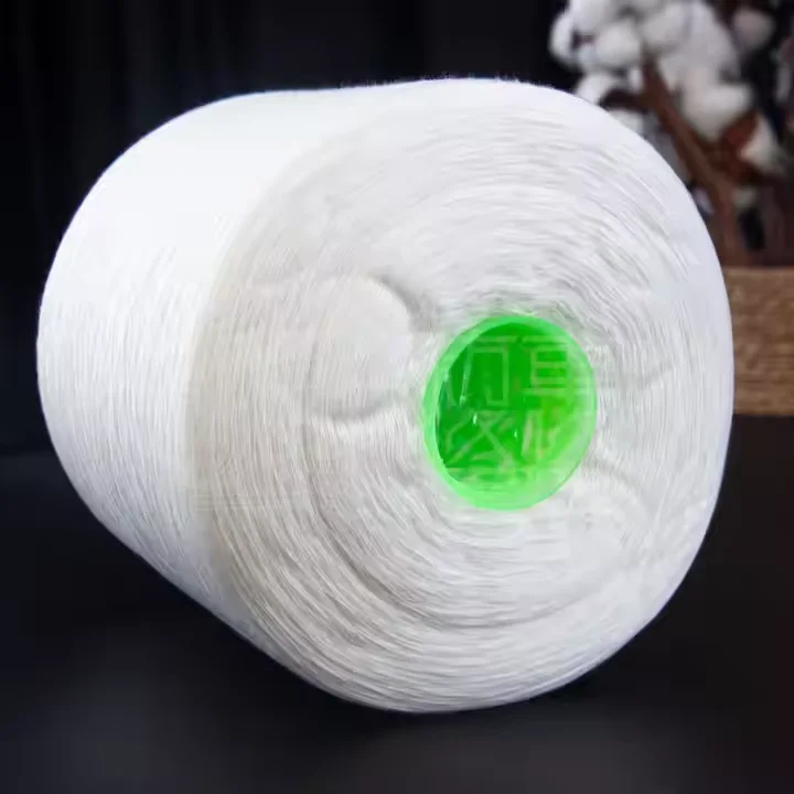High Tenacity 100% Polyester Recycle Yarn Fdy Style Twisted Spun Yarn Knitting Weaving Sewing Embroidery Dyed Different Colors
