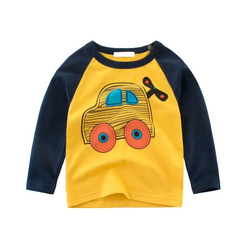 
2019 kids bottoming shirts cotton baby boy long-sleeved tops and blouses 