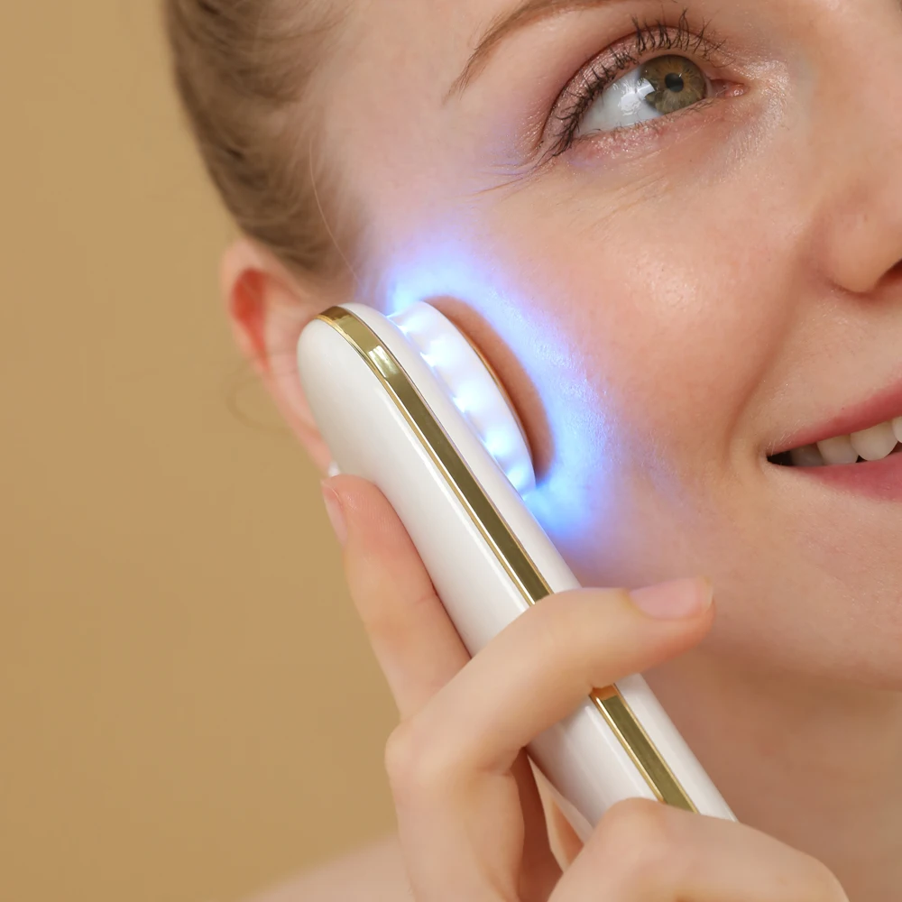 Home Use Skincare Facial Beauty LED light therapy Sonic Vibration Wrinkle Removal Face Lifting Facial Massager