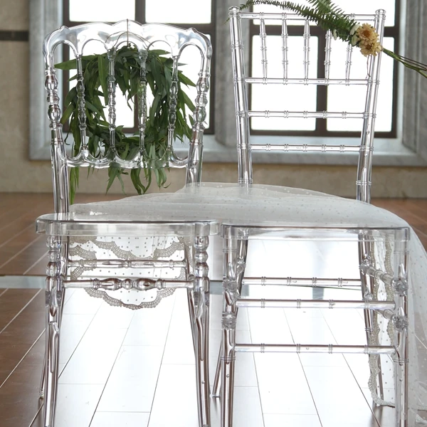 Rental Plastic Resin Royal Napoleon Clear Chairs for Event Wedding Party