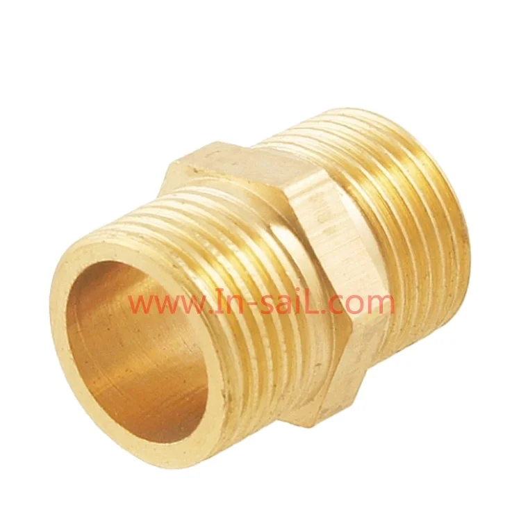 Customization Threaded Brass Castingss Press Fitting For Plumbing Coupling Water Pipe Fitting Joints Tube Parts