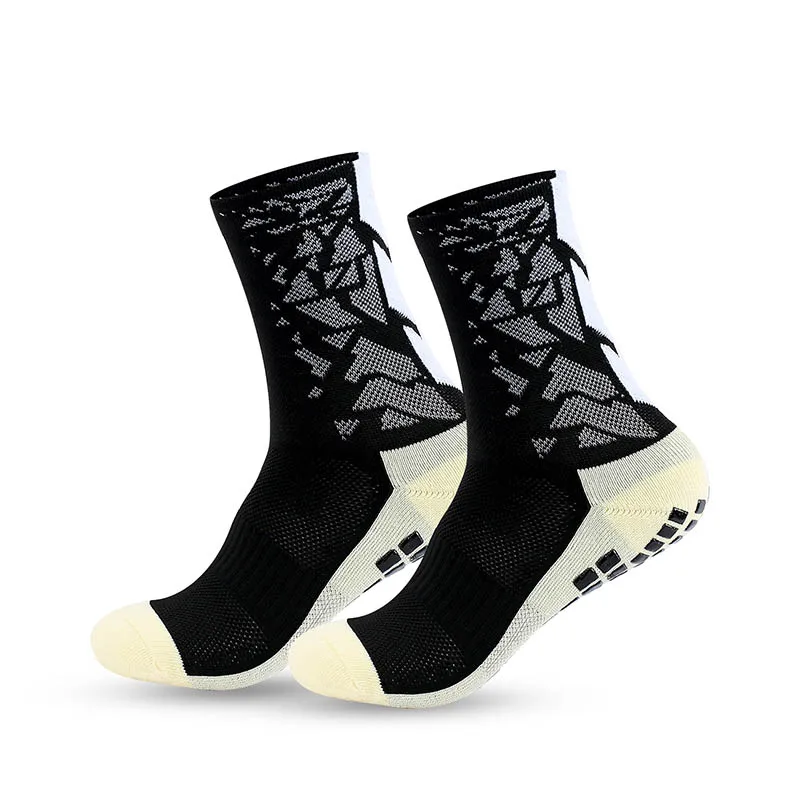 Wholesale Sports Non-slip Grip Socks Soccer Mens Custom Anti Slip Design Football Socks Tape