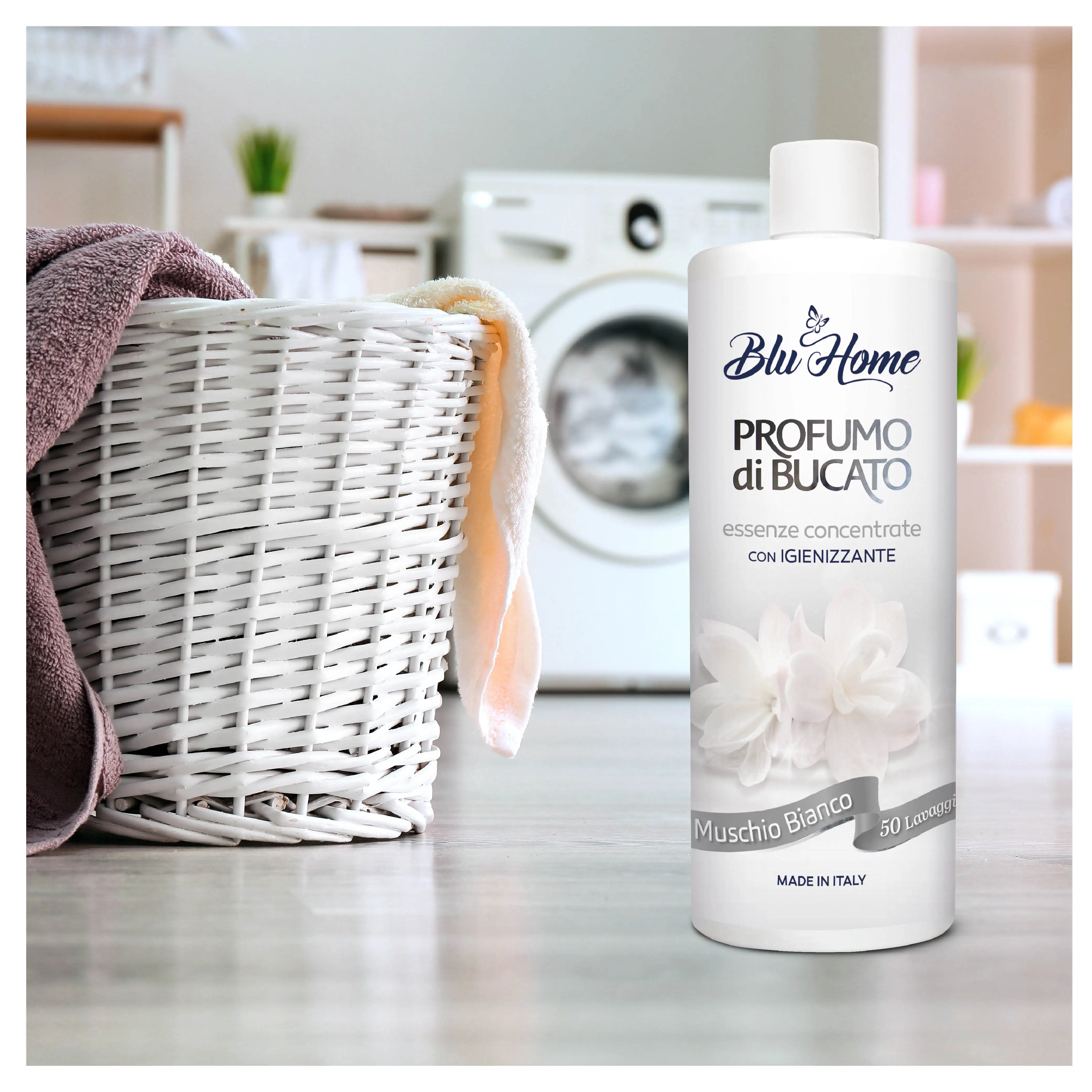 Blu Home 250ml Laundry Fabric Softener Delicate Note Musks White Flowers Fragrance Concentrated Essence Scented Clothing Perfume