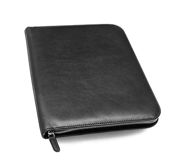 
Leather Padfolio Executive Leather Writing Portfolio Document Holder Business Case notebook 