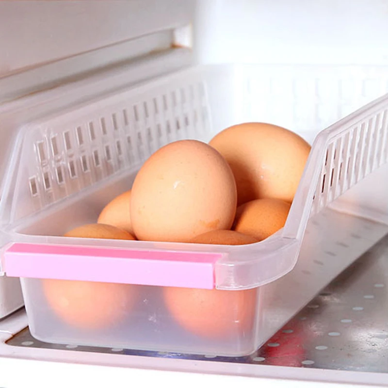 Kitchen Organizer Fridge Freezer Shelf Storage Baskets Fridge Freezer Shelf Holder Pull-out Drawer Organiser Space Saver