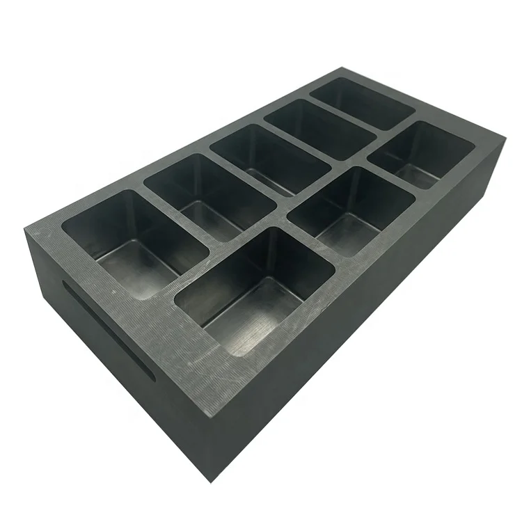 Customize casting carbon graphite ingot mold for gold silver aluminum melting