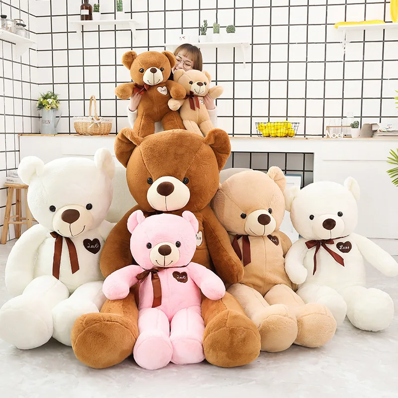 Multi size big teddy bear skins plush doll cuddly unfilled teddy bear skin with zipper unstuffed teddy bear skins diy plush toys