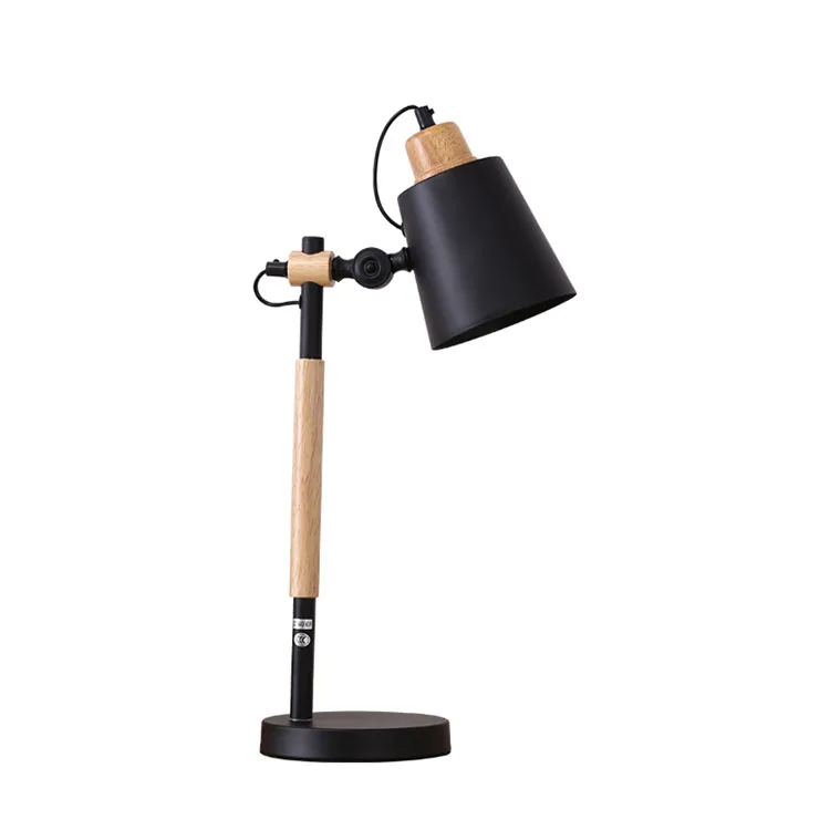 Nordic Student Table Lamp Reading Solid Wood Eye Protection  Desk Lamps