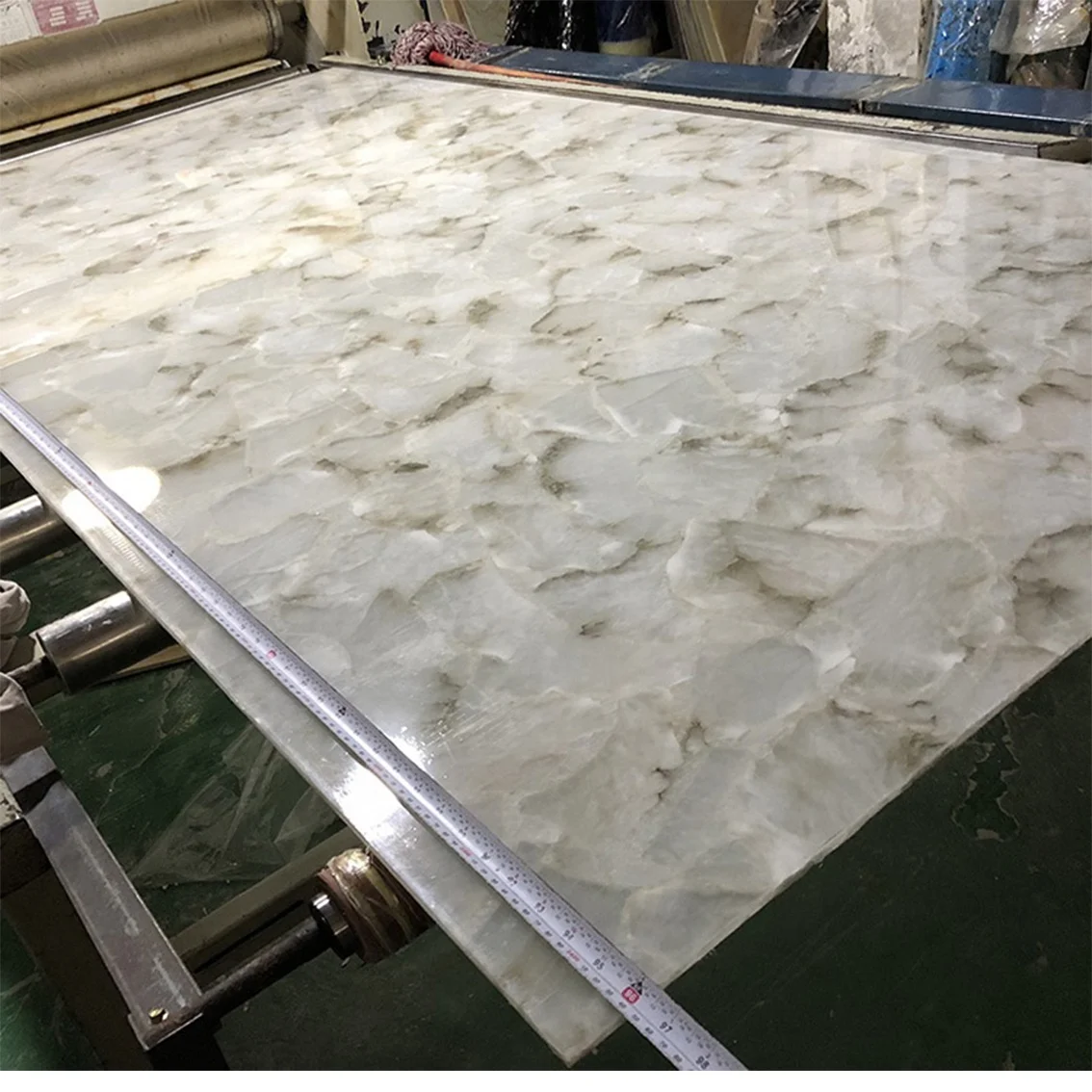 Big Slab Stone White Onyx Slices Translucent Polished Alabaster Counter Top sheet