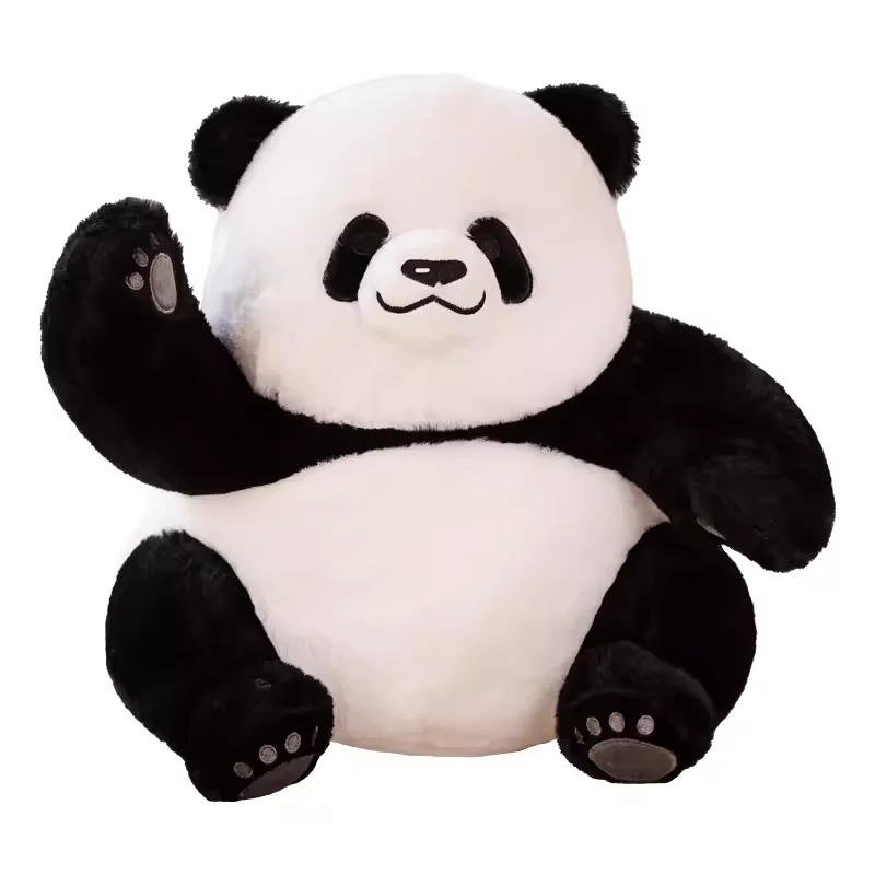 2023 famous Chinese baby panda stuffed plush animal toy soft furry doll customized stuffed cute panda decorate keychain
