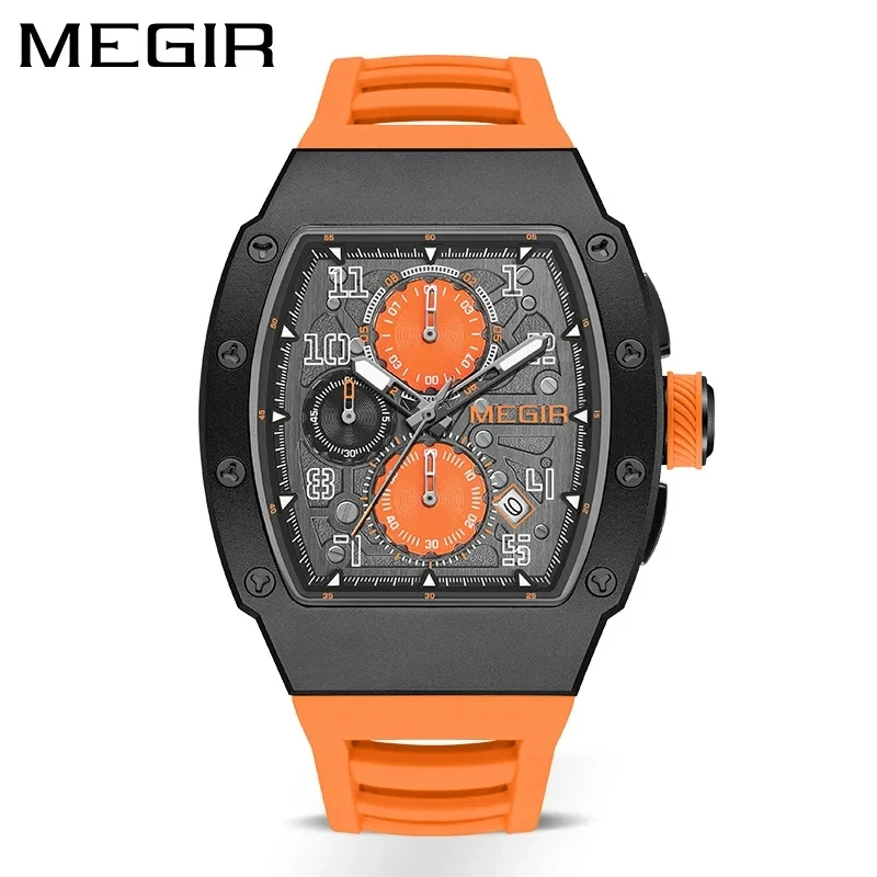 MEGIR 8411 New Arrival Quartz Mens Watches Luxury Man Fashion Wristwatch Special Style Watch For Men Custom Your Own Logo