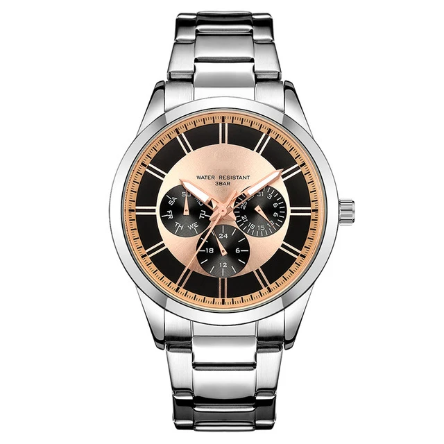 
OEM luxury watch stainless steel real chronograph small dial working wrist watch for Men 