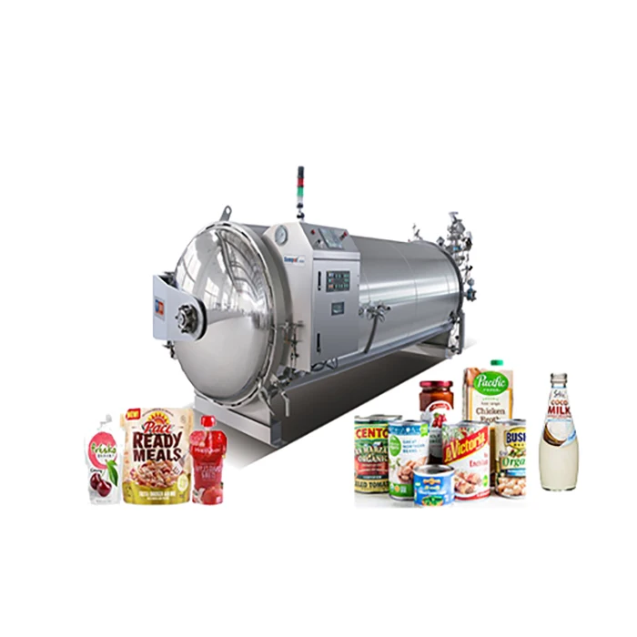 SUMPOT stainless steel water spray retort plastic trays and pouches food autoclave food sterilizer food retort machine