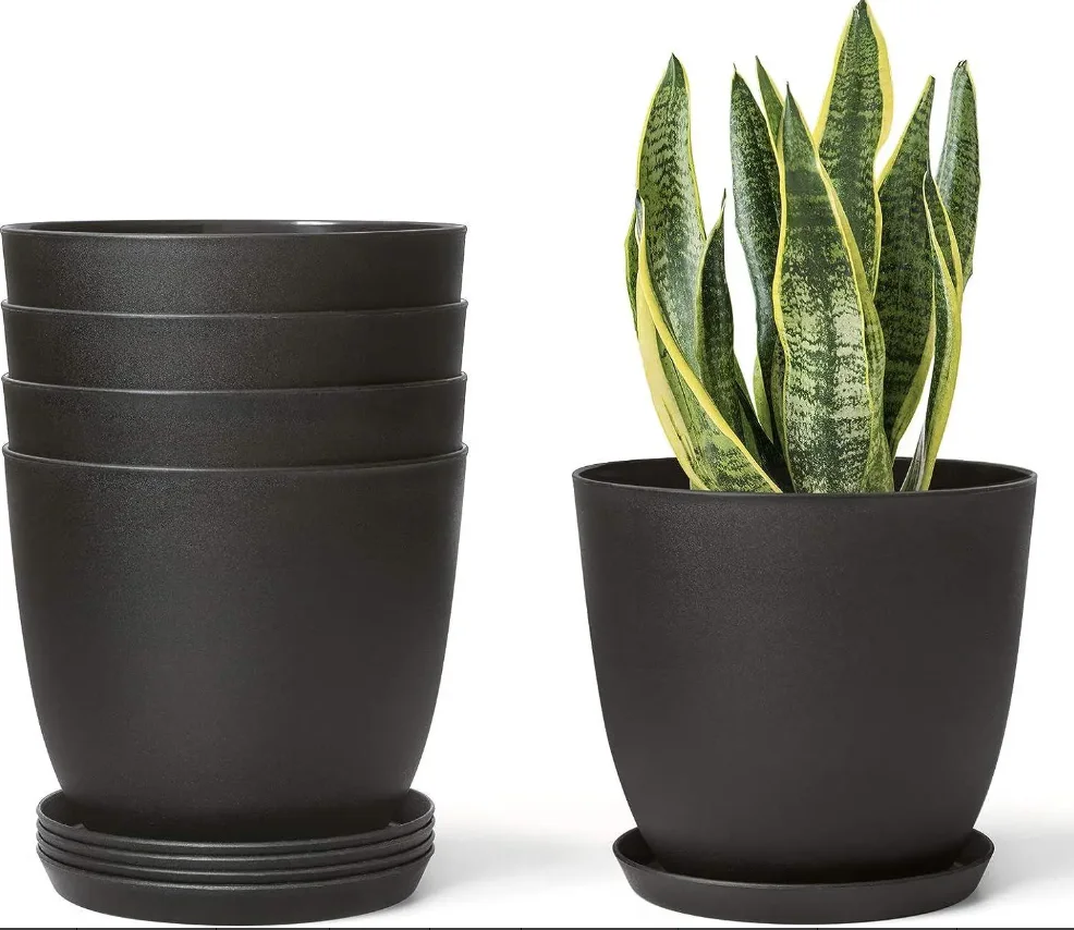 Custom succulent smooth paint plastic white fiberglass pots and planter vase large wholesale flower garden outdoor