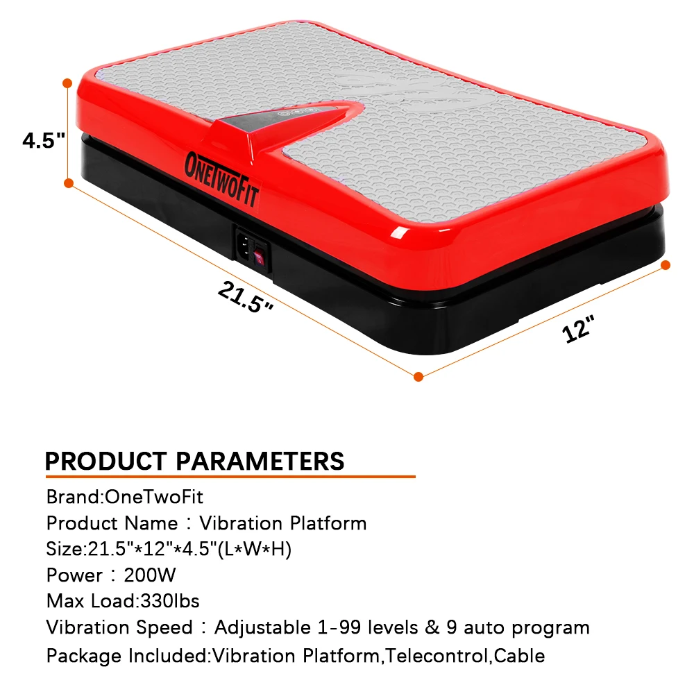 Onetwofit Wholesale Professional Vibrating Gym Equipment Power Fitness Training Platform Vibration Plate Exercise Machine