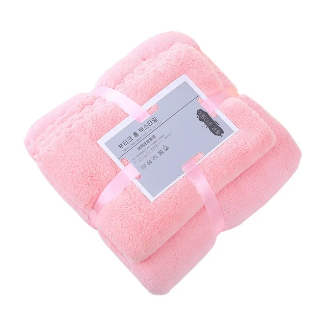 stock alot 35*75cm towel 70*140cm Bath towel Combined two-piece set High quality coral velvet