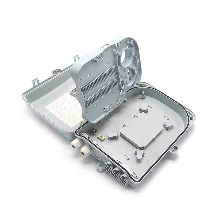 Telecommunication FTTH ODP 24 Port Distribution Box Optical Fiber Box Plastic ABS