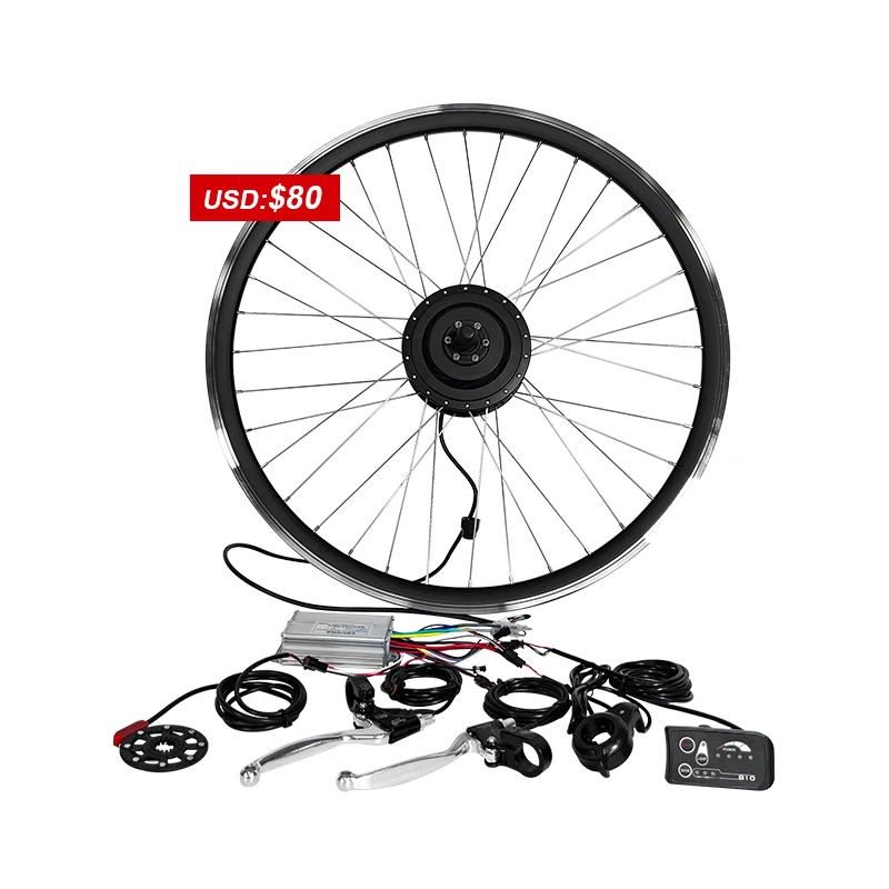 250W 350W 500W 36V 48V Brushless Geared Hub Motor Electric Bike Bicycle Conversion Kits 250w Front/Rear Wheel Electric Bike Kit