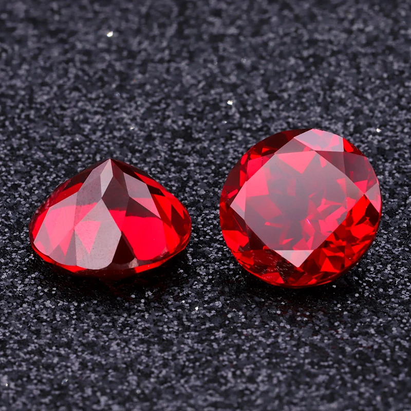  Синтетический рубиновый камень круглой формы Starsgem Размер под заказ 4-11