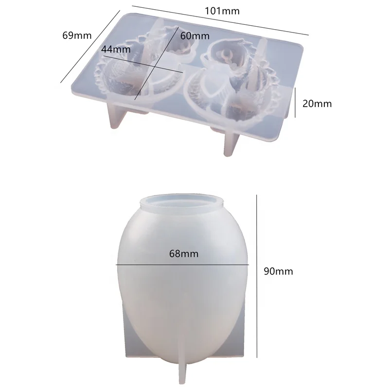 DIY Crystal Egg Shape Resin Mold Dragon Egg Night Light Silicone Mold