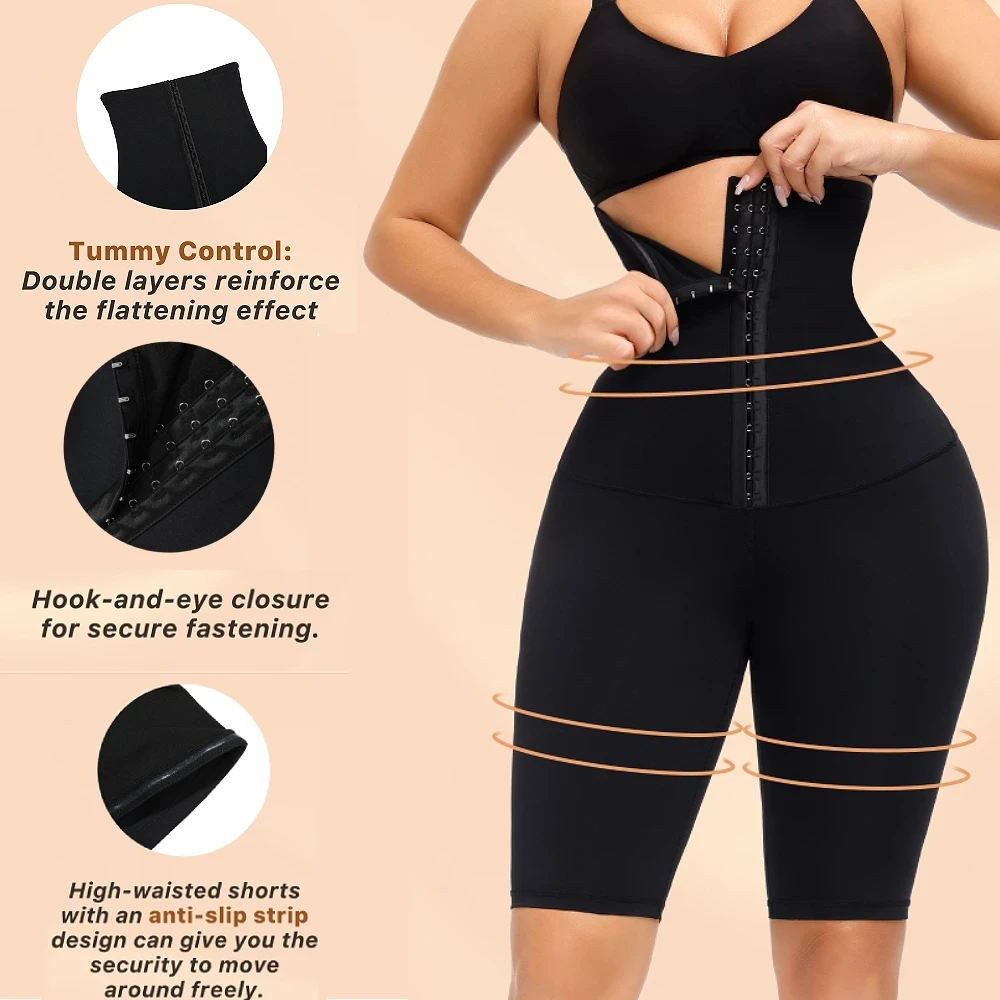 
Yoga Shorts Adjustable Waist Trainer Leggings Women Corset Belt Trousers Tight Sports High Waist Leggings 