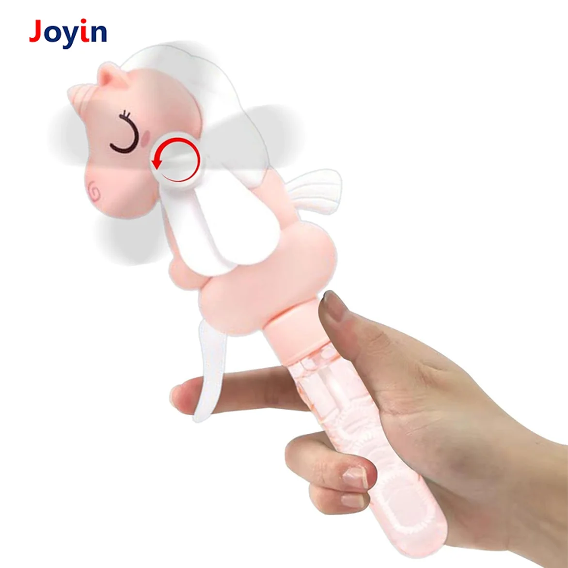 Summer Outdoor Toy Bubble Solution Portable Kids Soap Bubble Stick w/ Unicorn Fan for Party Favors Camping Backyard Swimming