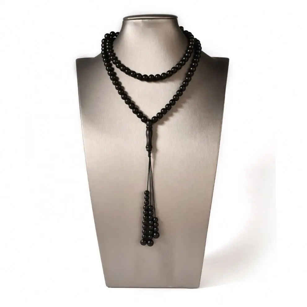 Wholesale Islamic Natural Coc Real Wooden Tasbih Tasbeeh Muslim Beads 99 Ebony Wood Rosary Prayer Beads