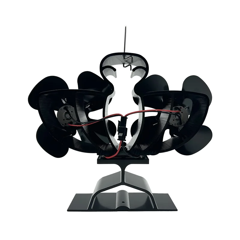 EJ dual head energy saving fan stove ventilation fan heat powered wood stove fan