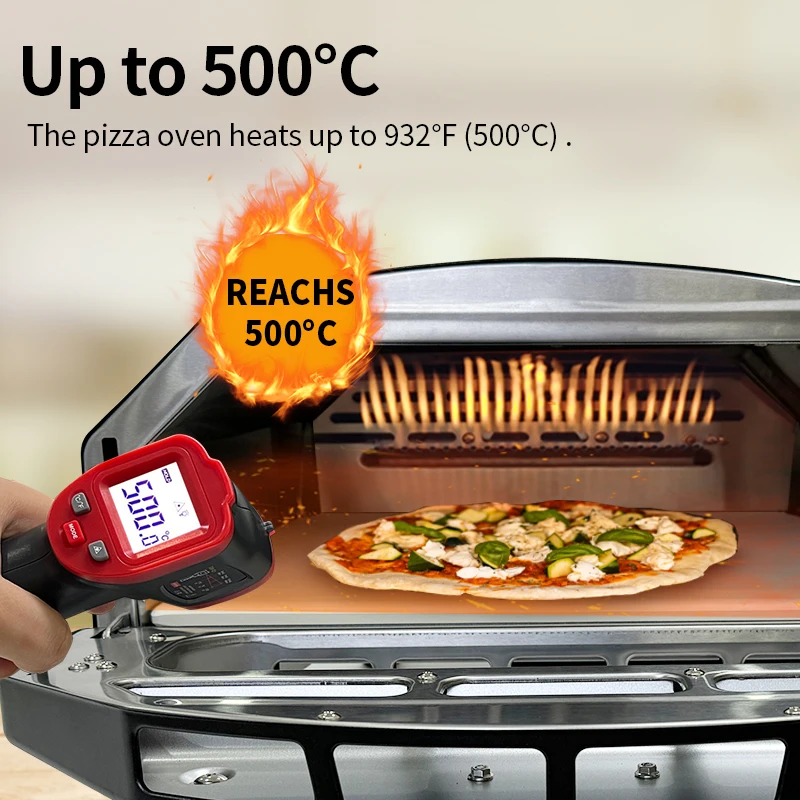 Outdoor Portable 16 Inch Oven Gas Pizza Horno Para Cheap Pizza Ovens with BBQ