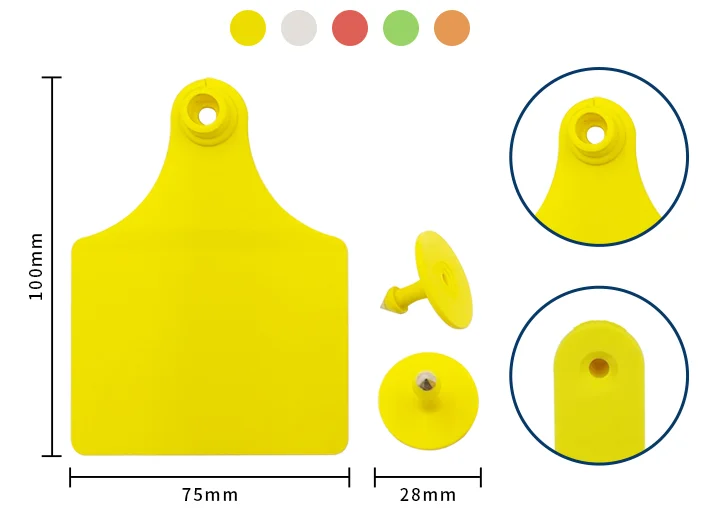 2023 Заводская поставка без выцветания устойчивые к холоду бирки для ушей коровьего молока лазерной печати
