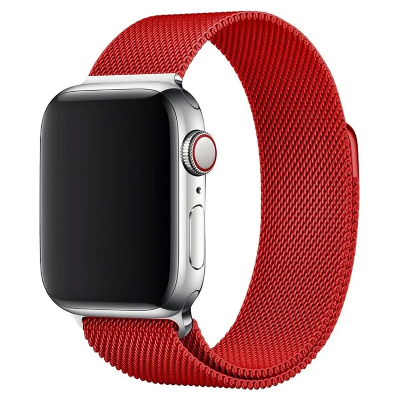 
Colors Luxury Metal Milanese Loop Strap For Apple Watch Band 4 5 6 44mm 40mm 