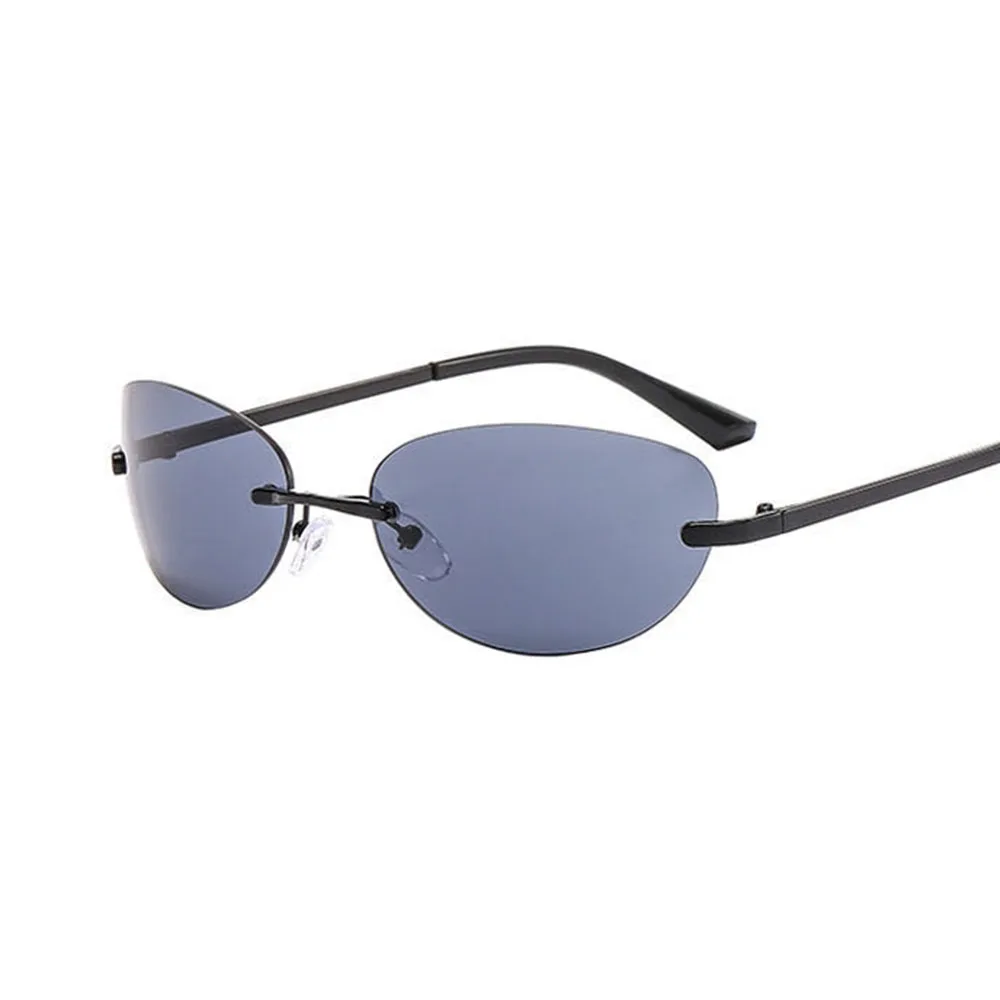 lunette Sun glasses rimless Popular lady square Fashion Metal women Sunglasses