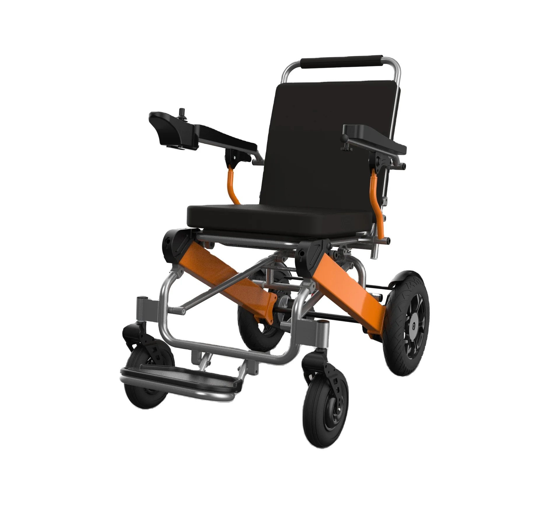 Folding electric wheelchair for the elderly people disabled wheelchair with CE power wheelchair rear wheel removable