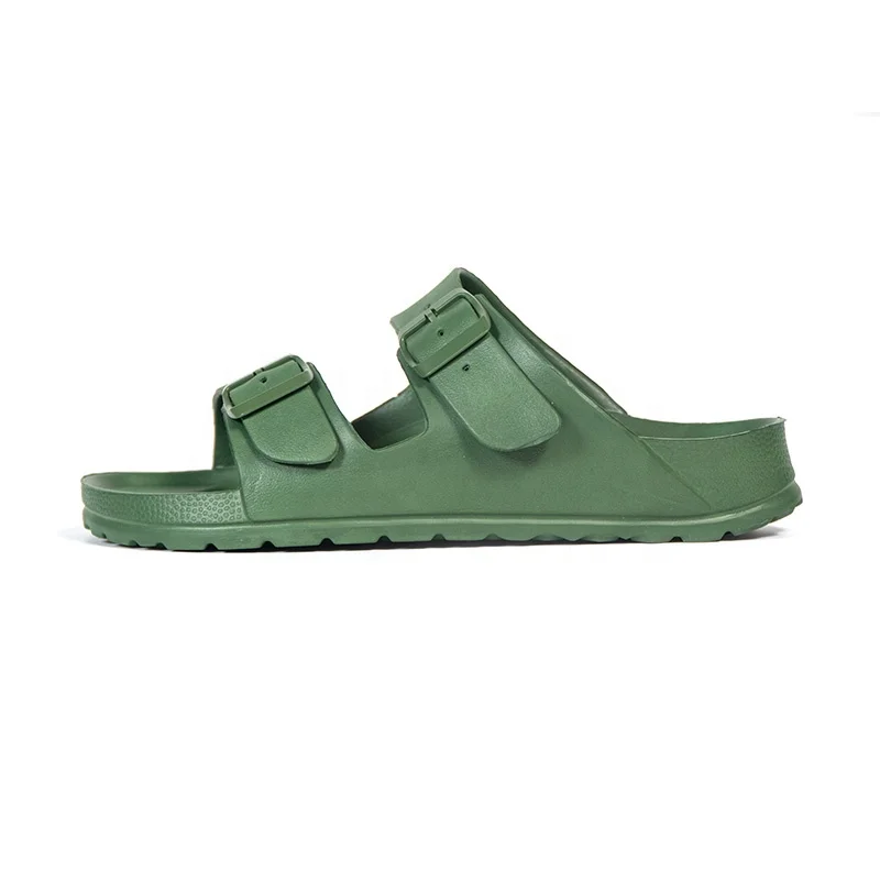 Мужские сандалии; Летние повседневные пляжные сандалии из натуральной кожи для мужчин; Цвет Зеленый
