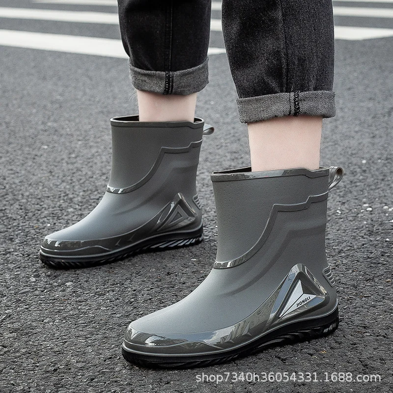 New Style Rubber Non-slip Outdoor Kitchen Shoes Work Men Rain Boot