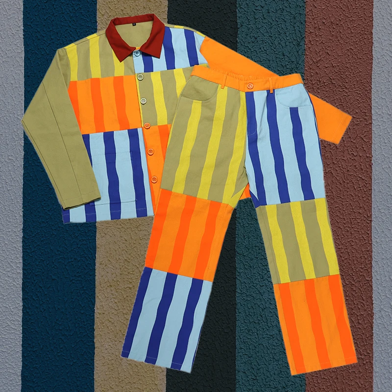 Streetwear cargo jacket and pants stacked joggers set luxury woman clothing sets two piece outfits