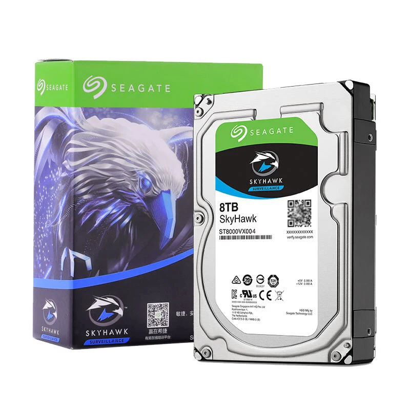 Seagate SkyHawk ST8000VX004 Surveillance 8TB 3.5 Inch SATA HDD  Hard Drive