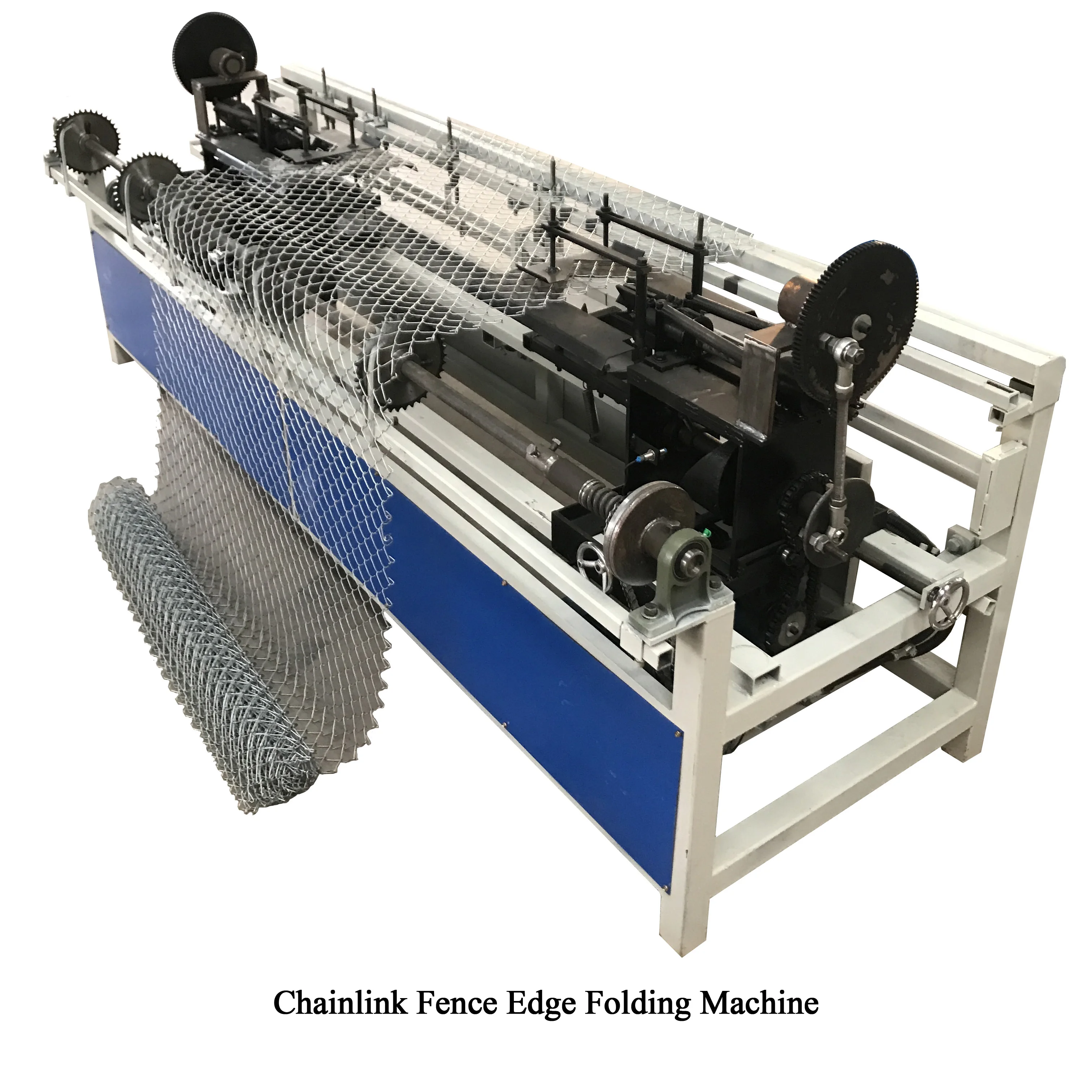2-4m Chain link fence machine   single /double wire  width 2m 6m wire mesh weaving machine  SS wire