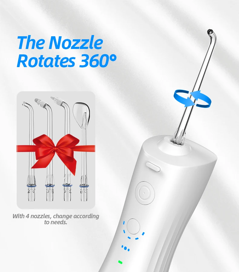 Cordless water pick 6 Modes Portable Rechargeable Dental Water Jet Flosser Teeth Cleaner Oral Irrigator