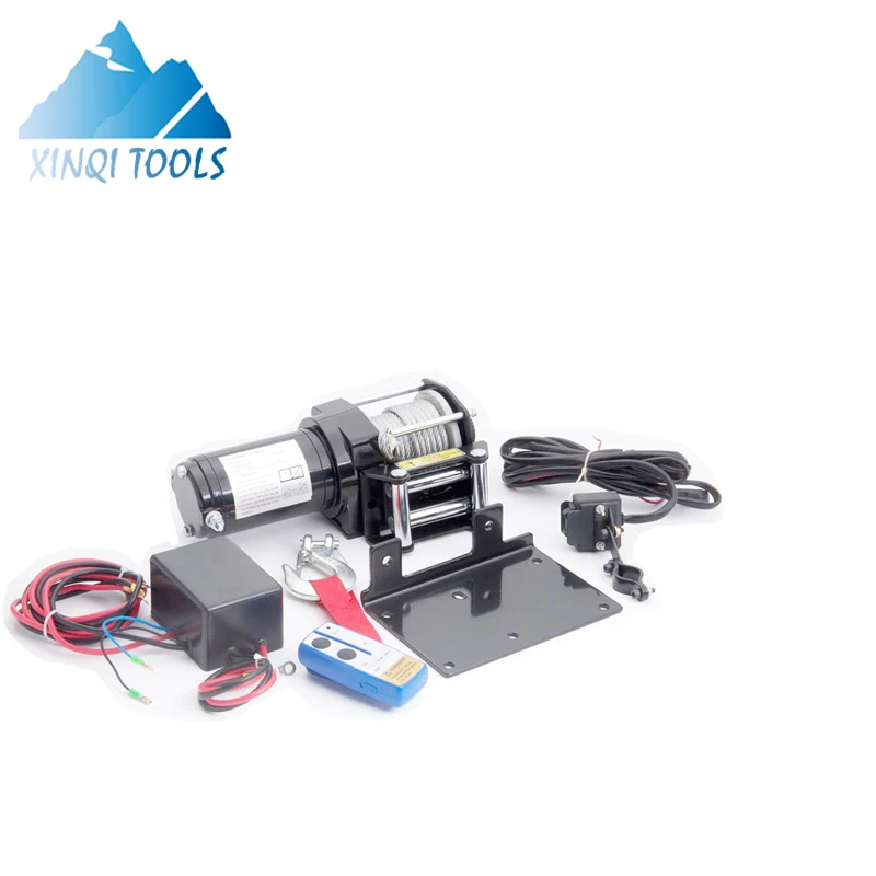 XINQI 12V 3000LBS Anchor Electric Winch For Car Truck Trailer SUV UTV ATV Boat With 5 Ton Electric Winch