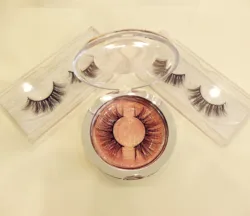 100% плоские норковые ресницы ручной работы с коробкой для ресниц на заказ