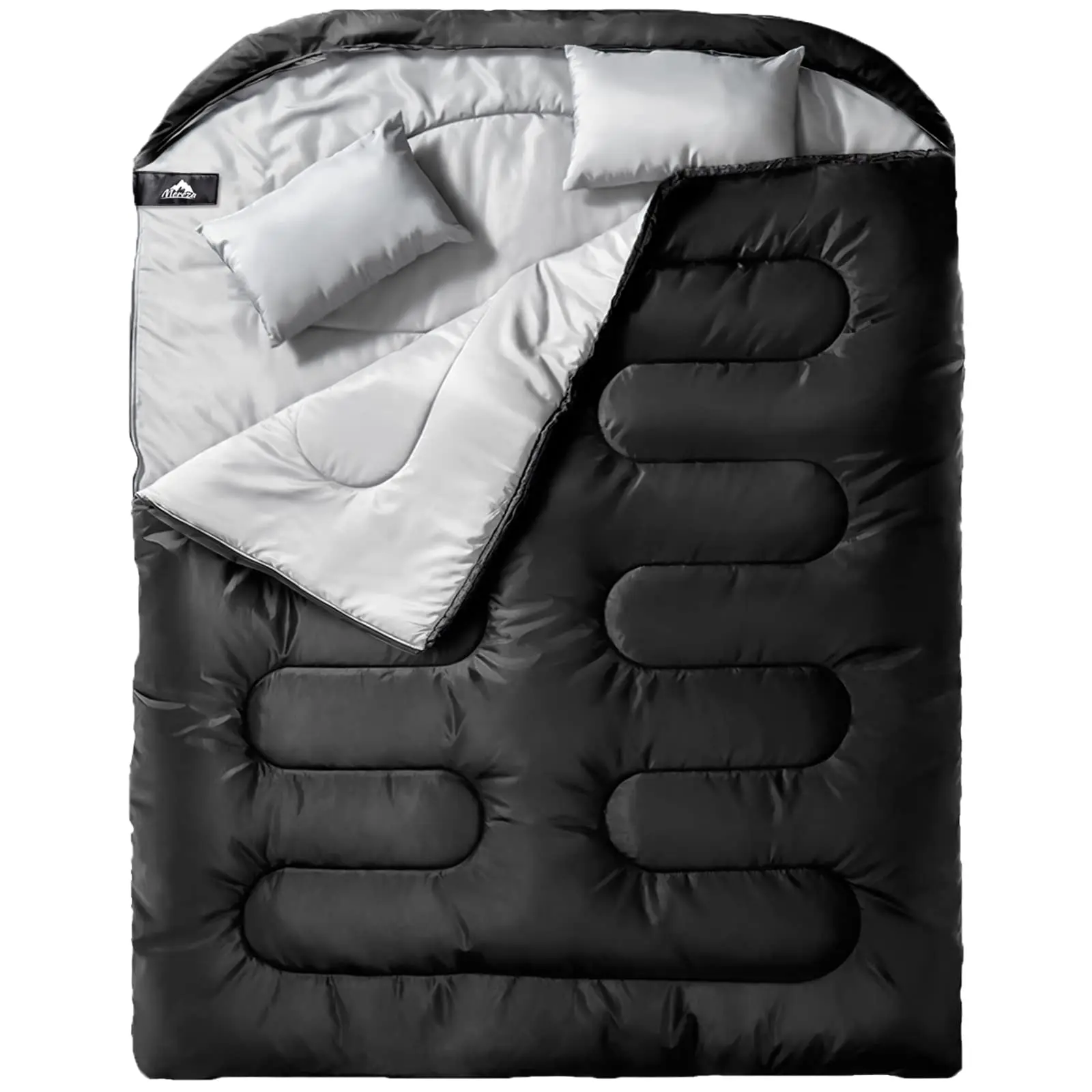XL Queen Size All Season Camping Hiking Backpacking Two Person Double Sleeping Bag For Cold Weather Warm