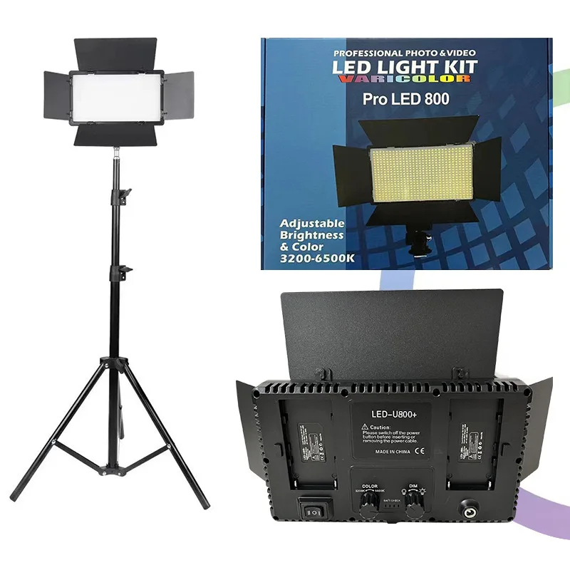 Professional 800 Pro LED Video Light for Photography 3200-6500K Studio & Live Stream Indoor Lighting for Live Photography