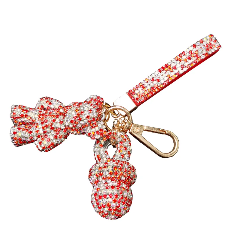 Полностью Алмазный Медведь от производителя, оптовая продажа, Алмазный Мини-медведь, пряжка для автомобильного ключа, милый медведь, сумка, подвесные части