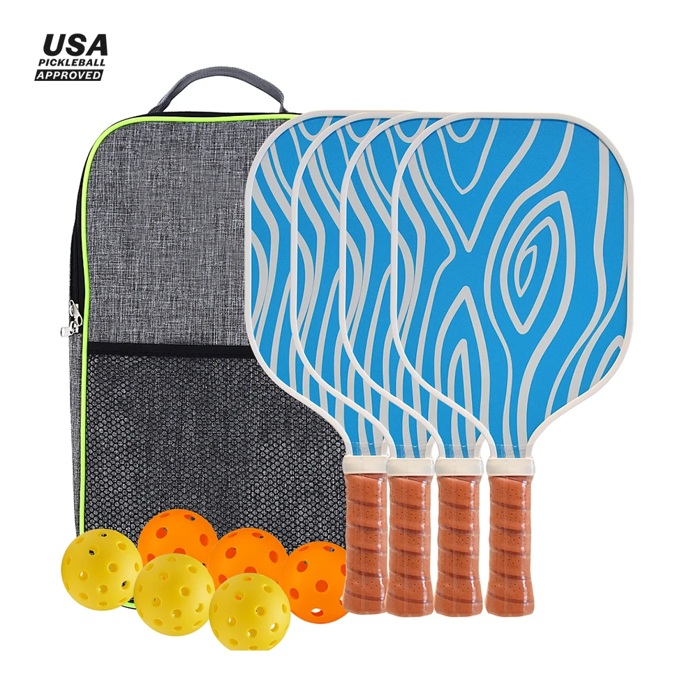NO1 manufacturer wholesale texture usapa approved gearbox sublimation carbon fiber  tech racket pickleball paddle set of 4