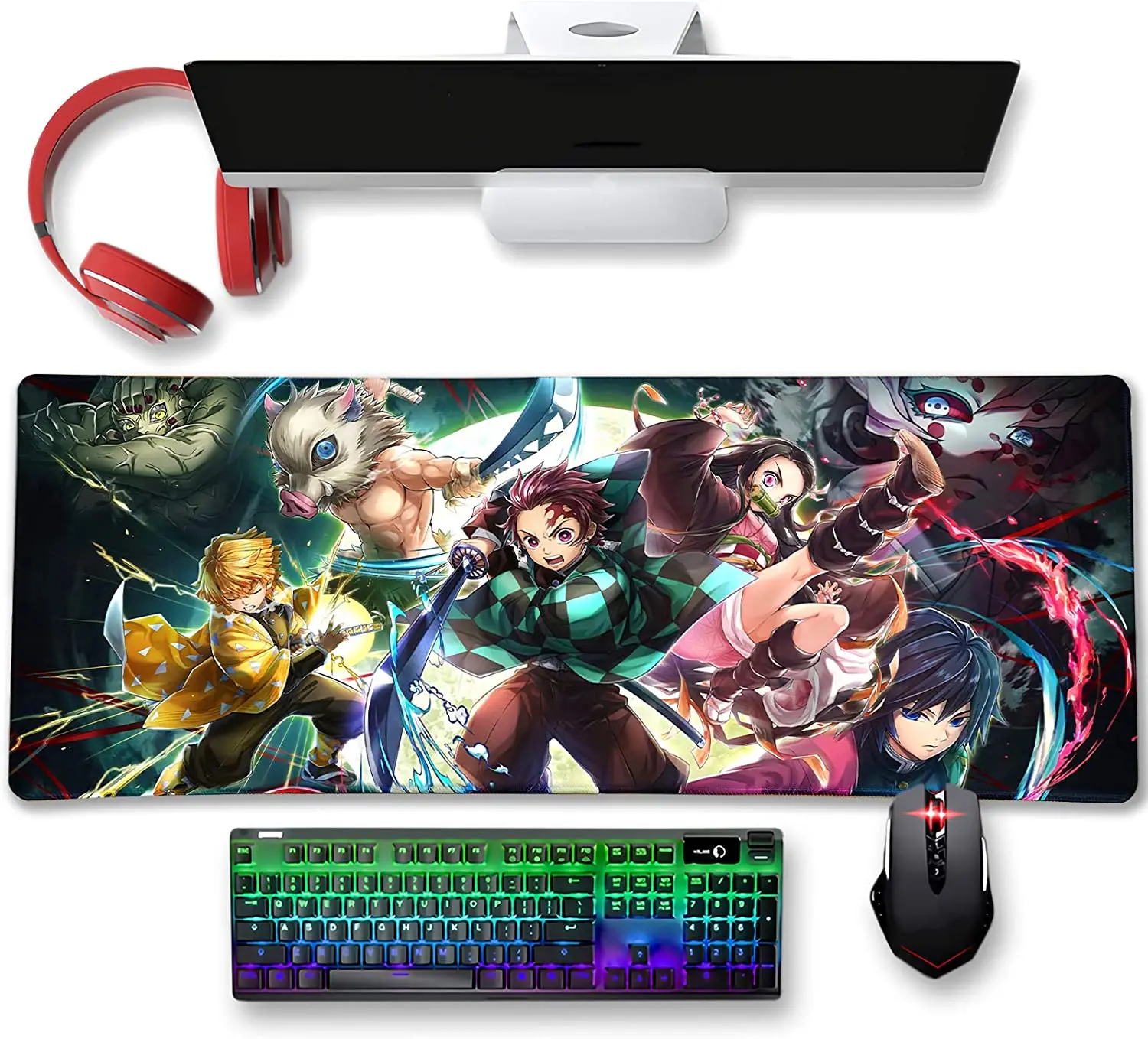 2022 newest cheap large  custom non slip touch rgb strip led xxl gaming sublimation mouse pad