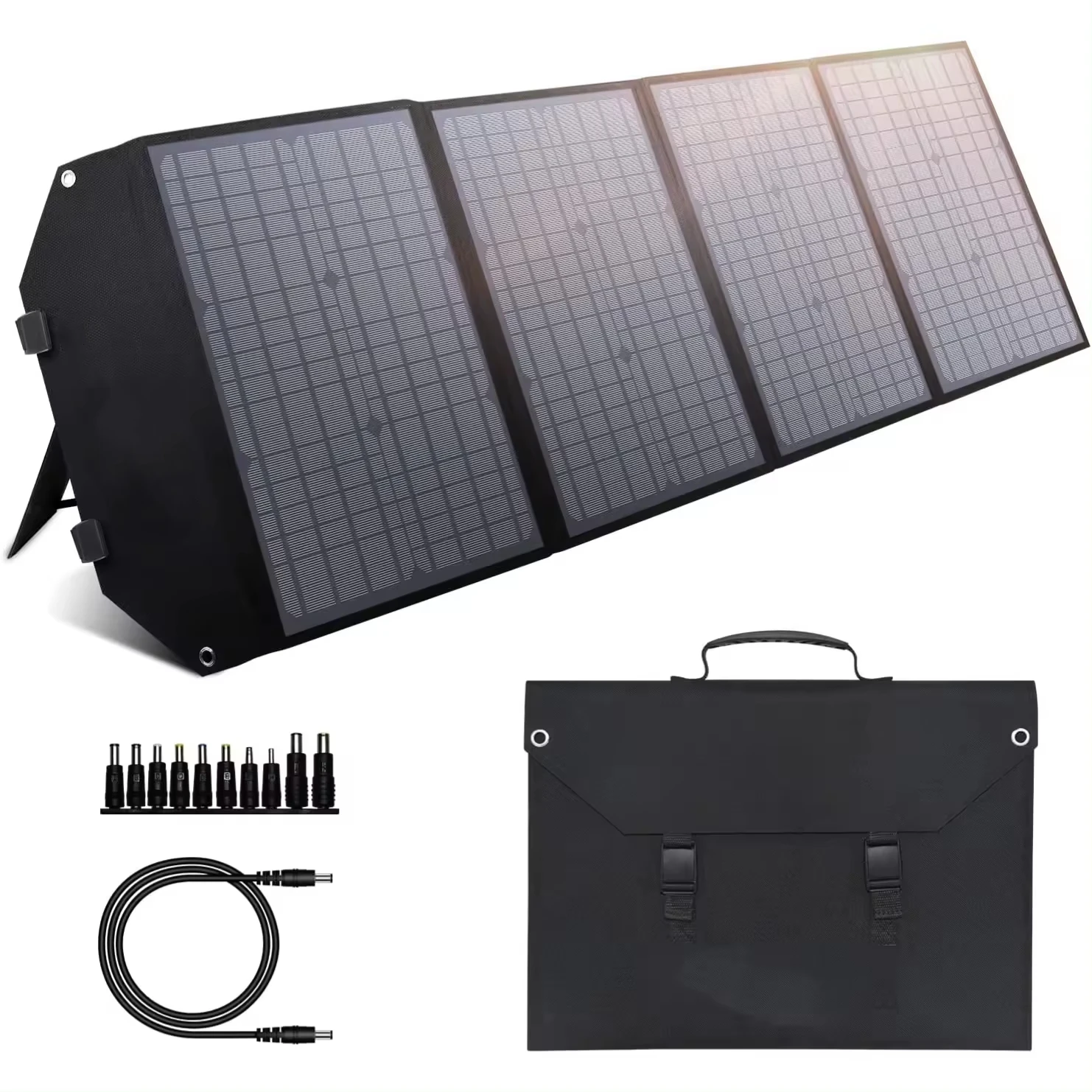 High Efficiency Monocrystalline Solar Cell Mini Portable 50W 100W Foldable Solar Panel Kit for Hiking Camping Battery Charger
